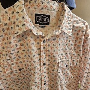 Gibson Men’s Western Long Sleeve Button Down Shirt XL Casual Fall Classic
